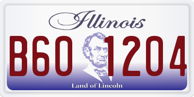 IL license plate B601204