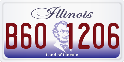 IL license plate B601206