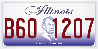 IL license plate B601207