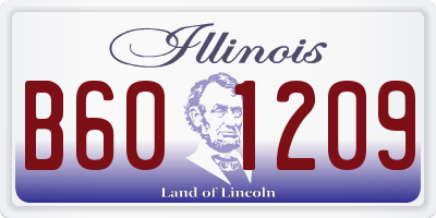 IL license plate B601209
