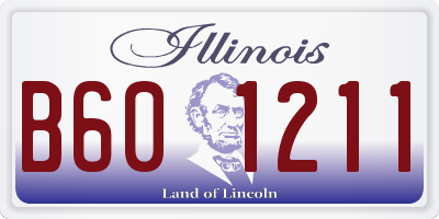 IL license plate B601211