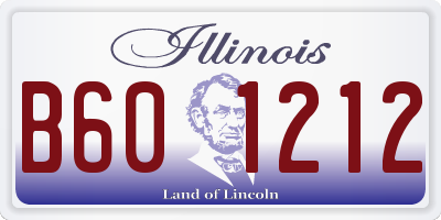 IL license plate B601212
