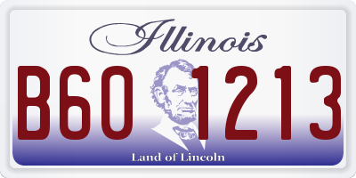 IL license plate B601213