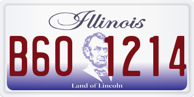 IL license plate B601214