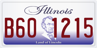 IL license plate B601215