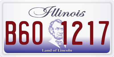 IL license plate B601217