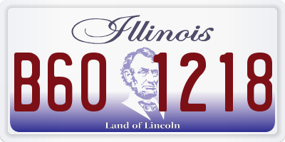 IL license plate B601218