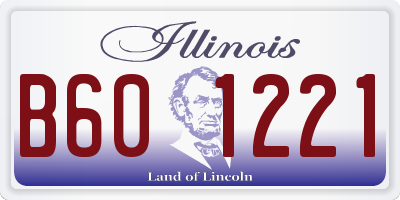 IL license plate B601221