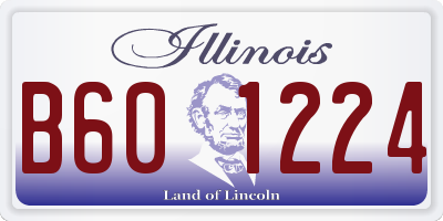 IL license plate B601224