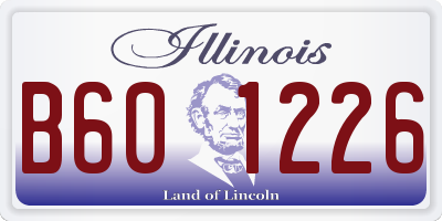 IL license plate B601226