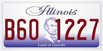 IL license plate B601227