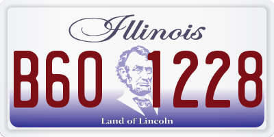 IL license plate B601228