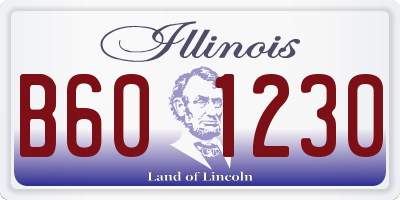 IL license plate B601230