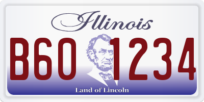 IL license plate B601234