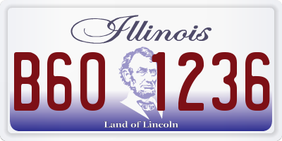 IL license plate B601236