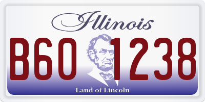 IL license plate B601238