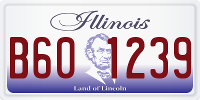 IL license plate B601239