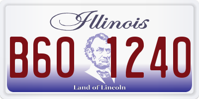 IL license plate B601240