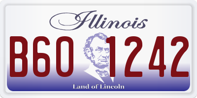 IL license plate B601242