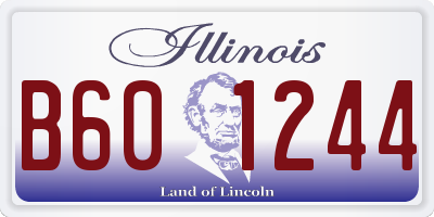 IL license plate B601244