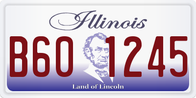 IL license plate B601245