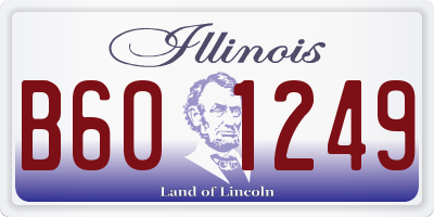 IL license plate B601249