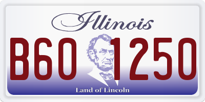 IL license plate B601250