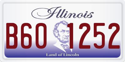IL license plate B601252