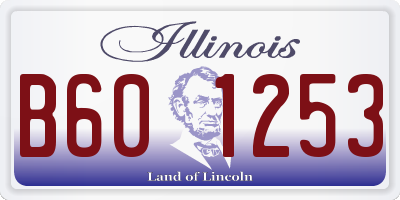 IL license plate B601253