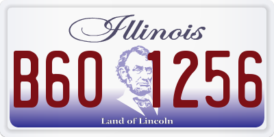IL license plate B601256