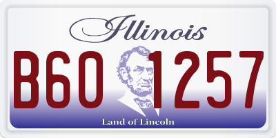 IL license plate B601257
