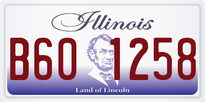 IL license plate B601258