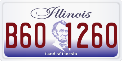 IL license plate B601260