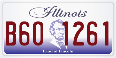IL license plate B601261