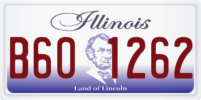IL license plate B601262
