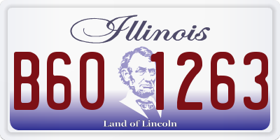 IL license plate B601263