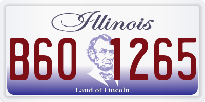 IL license plate B601265