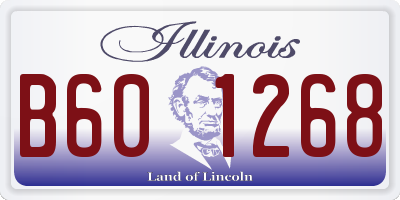 IL license plate B601268