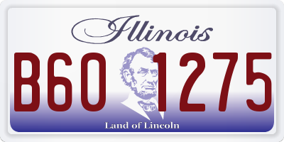 IL license plate B601275