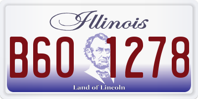 IL license plate B601278