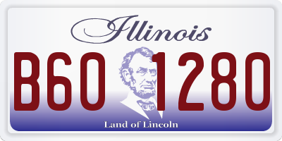 IL license plate B601280