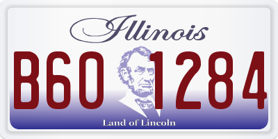 IL license plate B601284