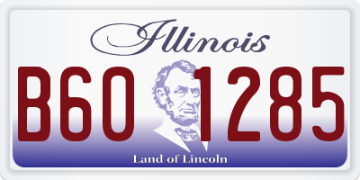 IL license plate B601285