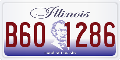 IL license plate B601286