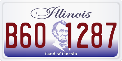 IL license plate B601287