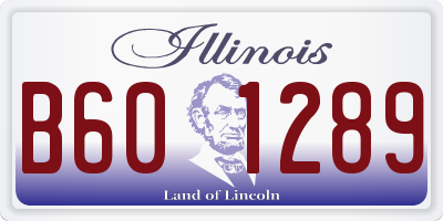 IL license plate B601289