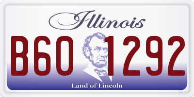 IL license plate B601292