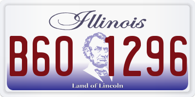 IL license plate B601296
