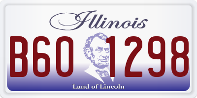 IL license plate B601298