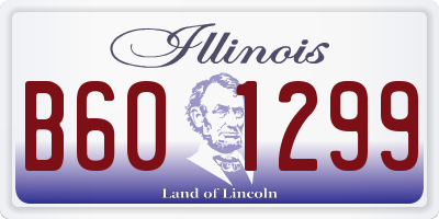 IL license plate B601299
